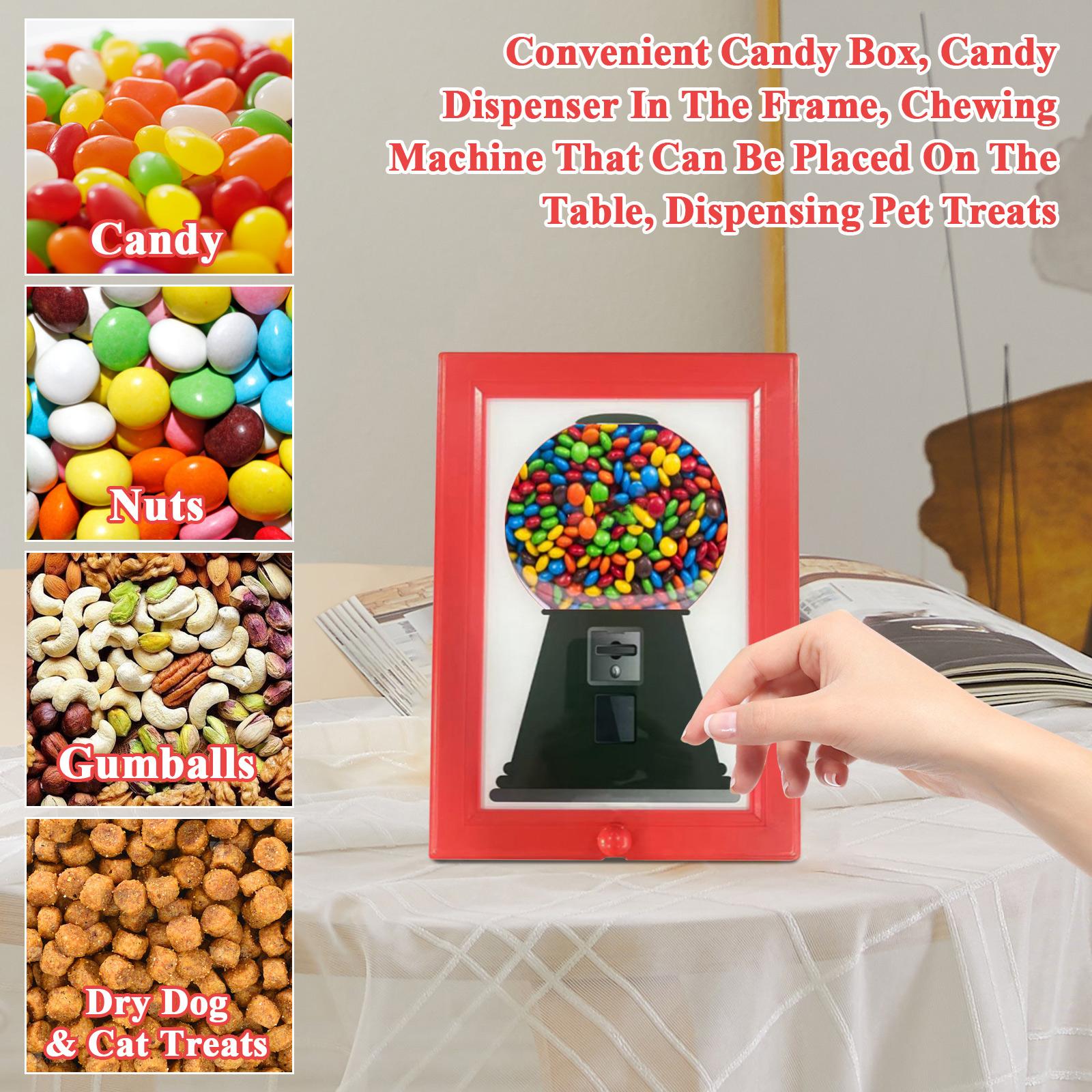 

Удобная коробка для конфет, дозатор конфет в рамке, жевательная машинка, которую можно поставить на стол, раздача лакомств для домашних животных One Size