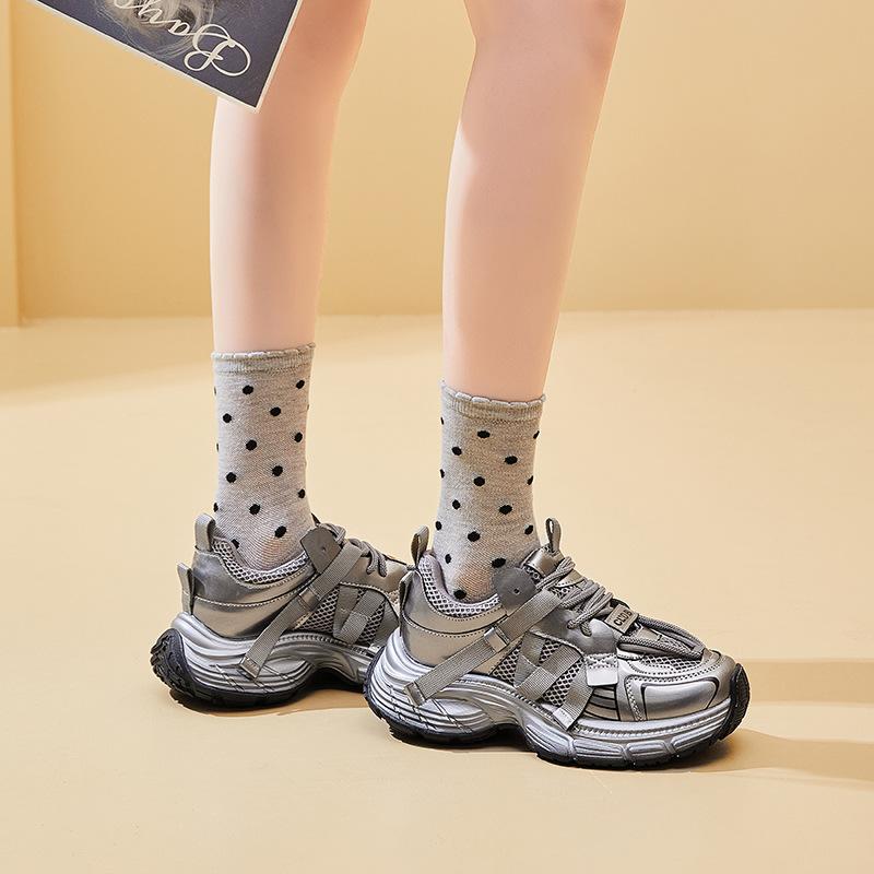New Dad Shoes for Women Fashionable Thick-soled Sports Single Shoes