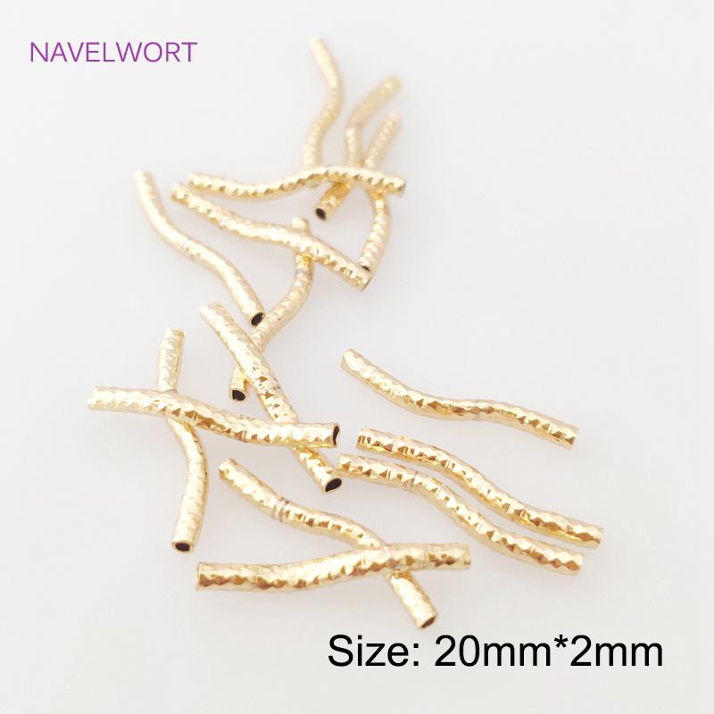 

Hollow S Shape Curved Spacer Tube For Bracelet Necklace Making Supplies 18K Gold Plated Twisted Tube Beads DIY Jewelry Making 10 pieces