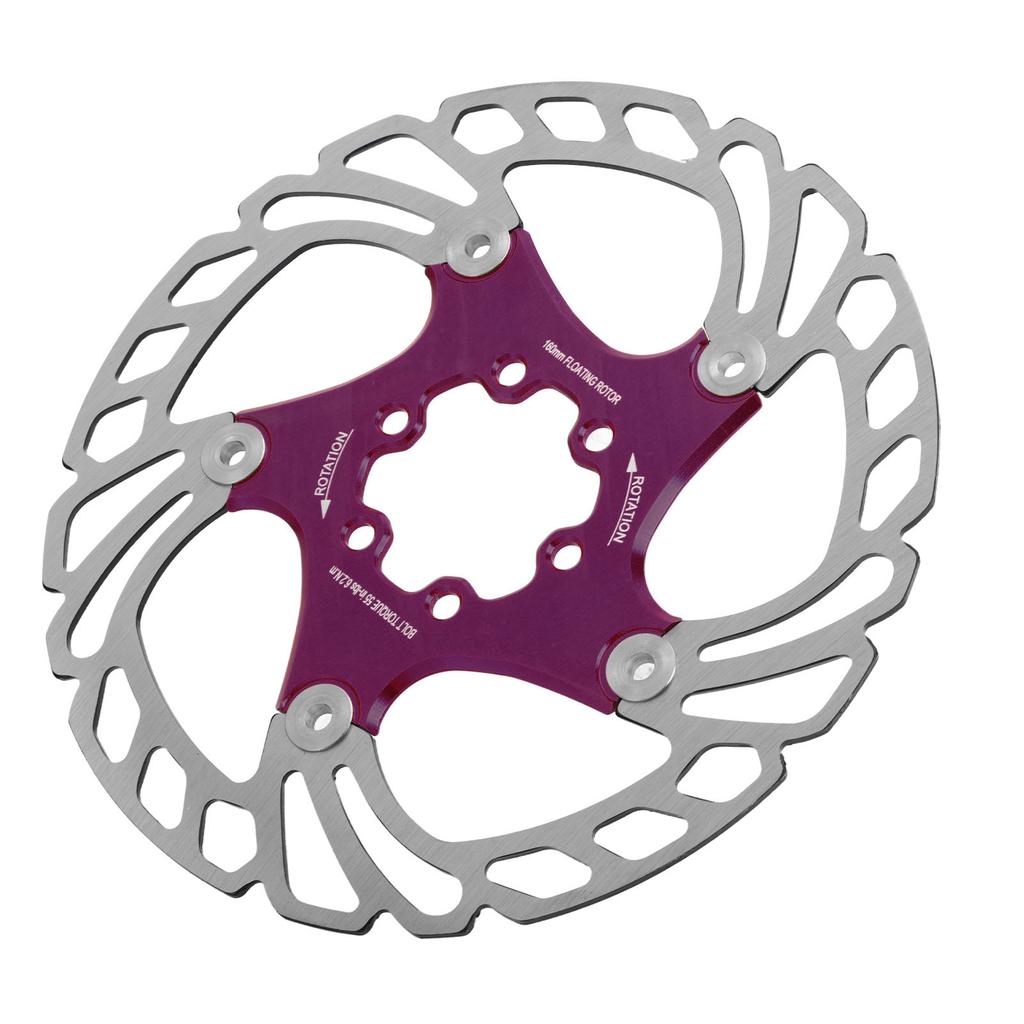 16cm Bicycle Floating Disc Brake Rotor with 6 Bolts Disc Brake Pad Rotors for Mountain Road Bike Repair Parts Purple