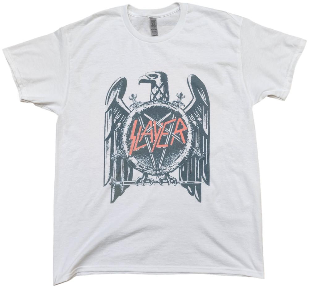 

Slayer Eagle TShirt white New soft style graphic desing band retro vintage gift Unisex T-Shirt XL