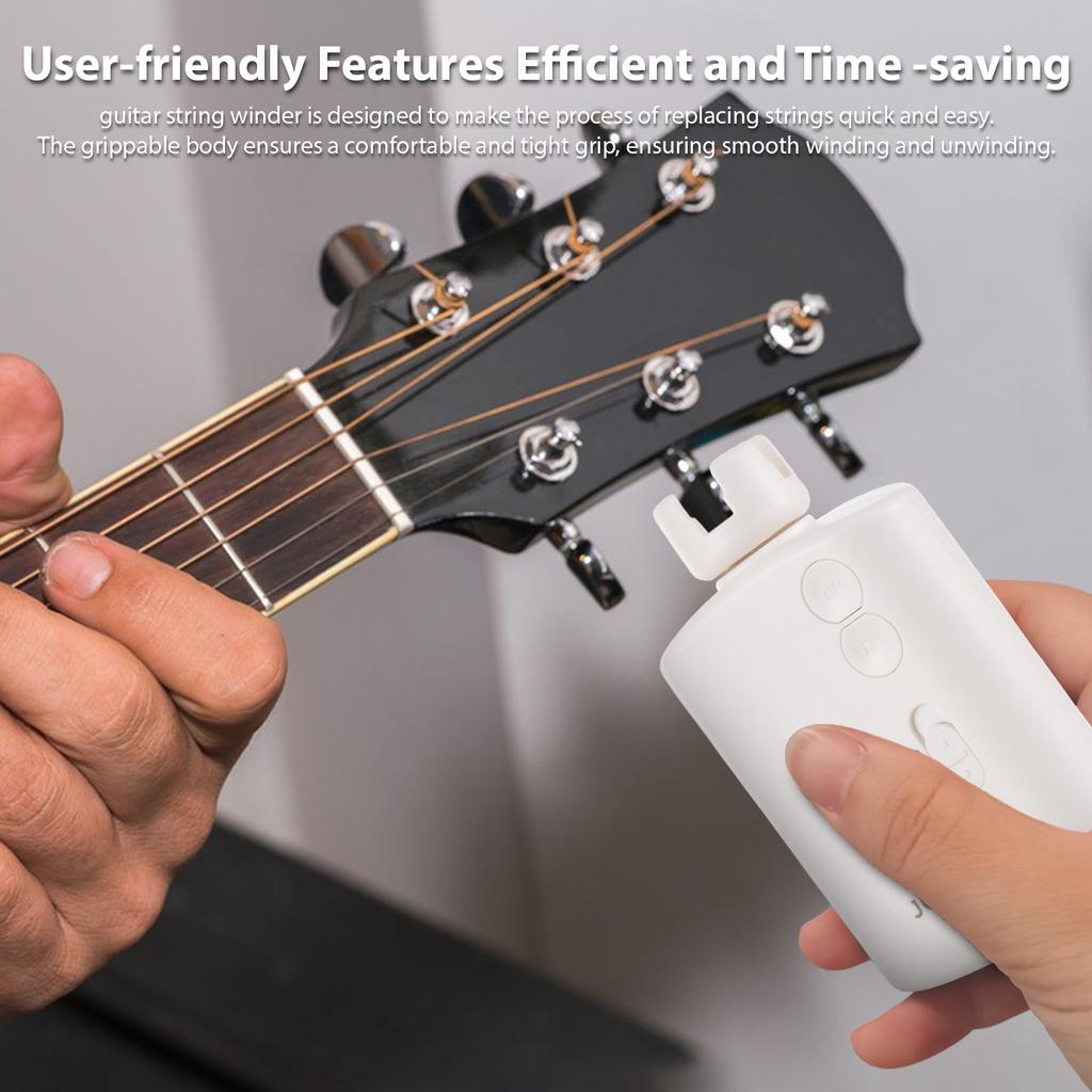 JOWOOM Guitar String Winder Automatic Electric String Winder Smart Guitar Tuner 2-Step Speed