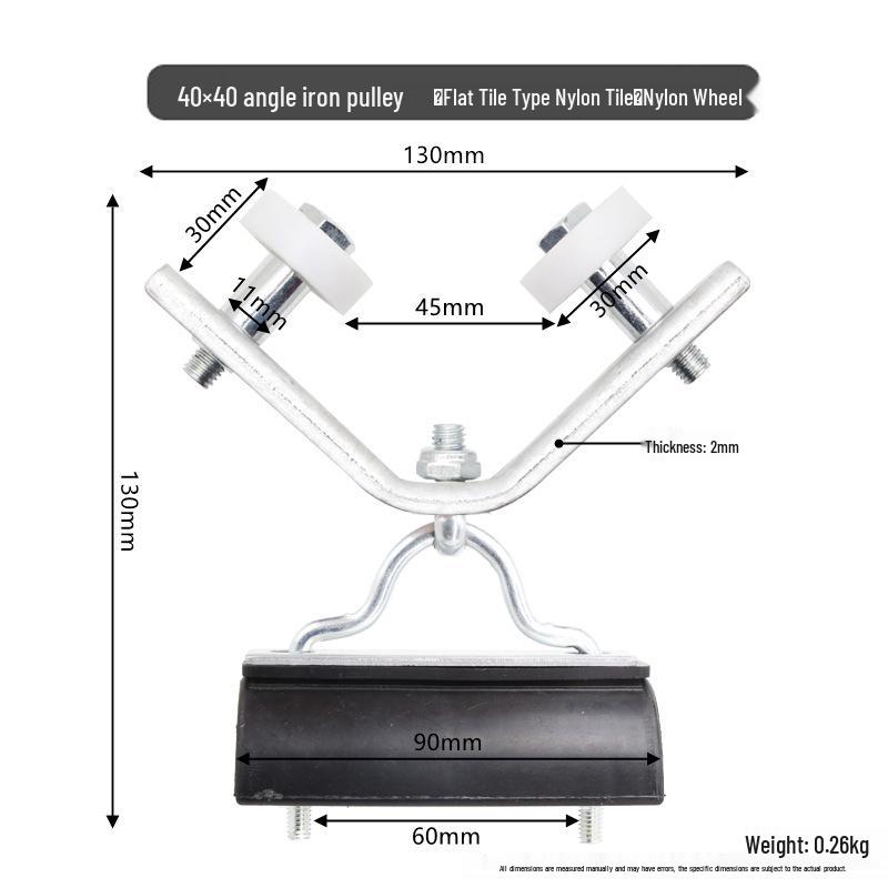 Gewächshausbewässerung Winkelstahlrolle mit Ösenlager Radwagen