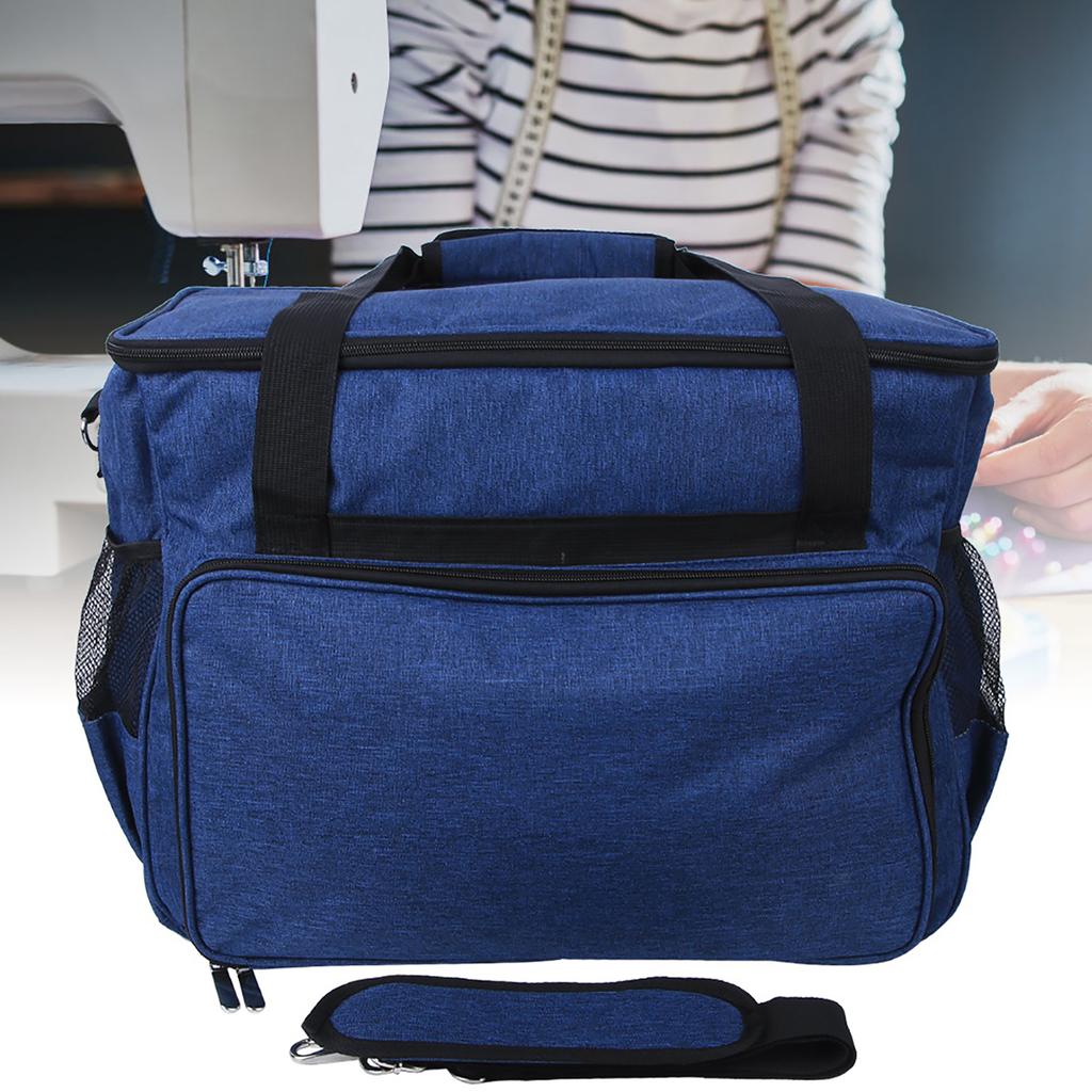 Knitting Storage Bag 600D Oxford Cloth Knitting Needles Crochet Hook Yarn Wool OrganizerBlue