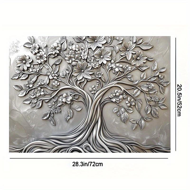 

72x52 см термостойкий защитный чехол для плиты с серебристым цветочным рисунком, нескользящая панель, защитная панель для кухонных приборов, стиральных машин, сушилок, декор 72x52cm