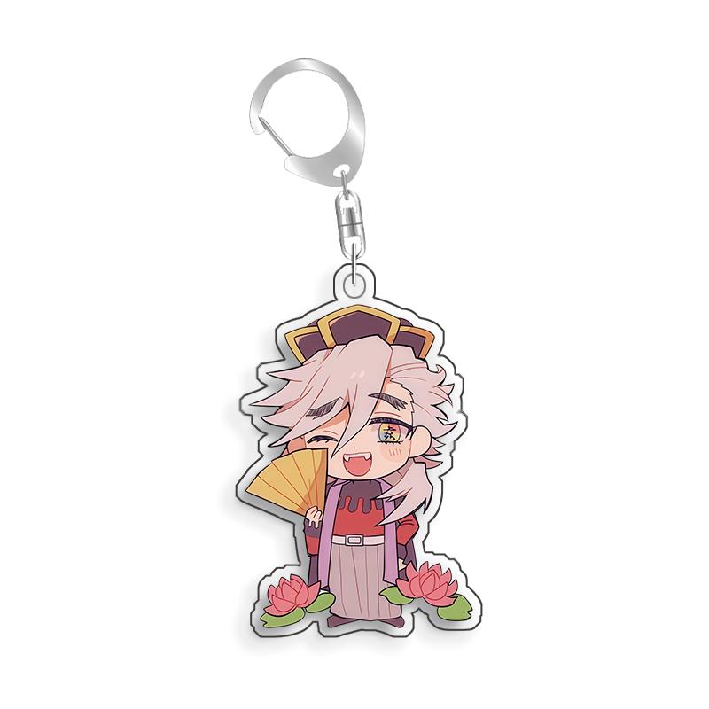 For Demon Slayer Tokitou Muichirou Daki Akaza Douma Gyutaro Acrylic Selfmade Cartoon Anime Keychain Pendant Toy Gift 5cm