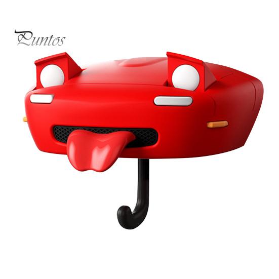 

Ретро автомобильный держатель для ключей, легко устанавливаемый на стену, автомобильный держатель для ключей, вешалка для ключей, аксессуары для комнаты Without Light красный