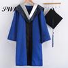 Bachelor Apparel 1 Set Graduation Uniform Super Soft Wear Resistant Polyester Hat Cloak Photography Props for College Degree Master