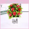 Rose Flower Artificial Letter Flower Pot Potted Plant For Living Office Room