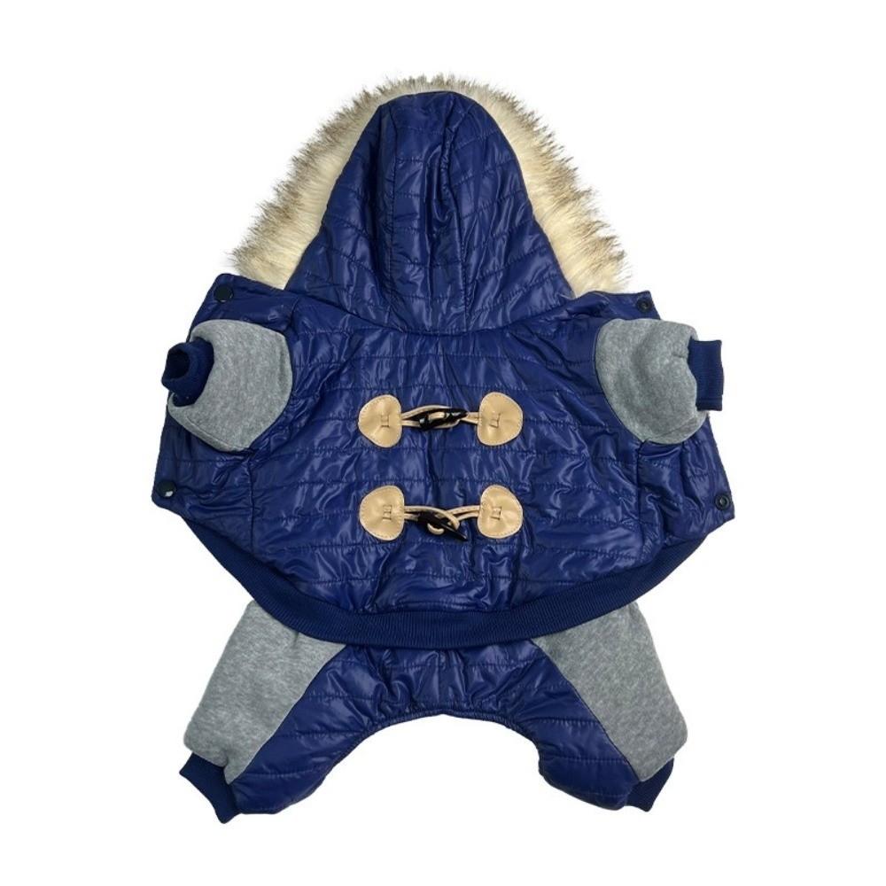 Dog Jumpsuit Waterproof Dog Jacket Windproof Thickened Pet Cotton Coat Warm Pet Hooded Winter Season