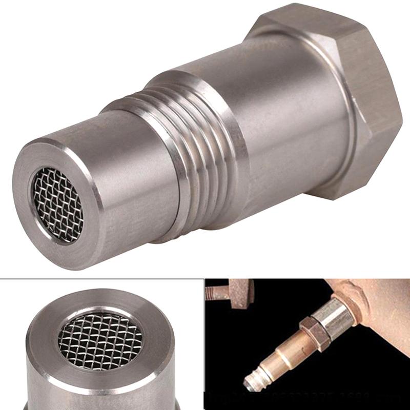 1Pc Mini Oxygen Catalyst Sensor M18X1.5 For Automobile 46.5*16.0*16.9Mm Silver Stainless Steel Durable Car Accessories
