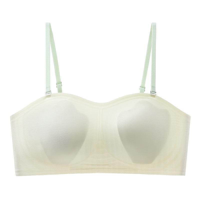 Petal Rabbit Ear Cup Soft Support Bra Tube Top Summer Small Breasts Gather Ultra-thin Underwear Women's Seamless Skin-friendly Bra