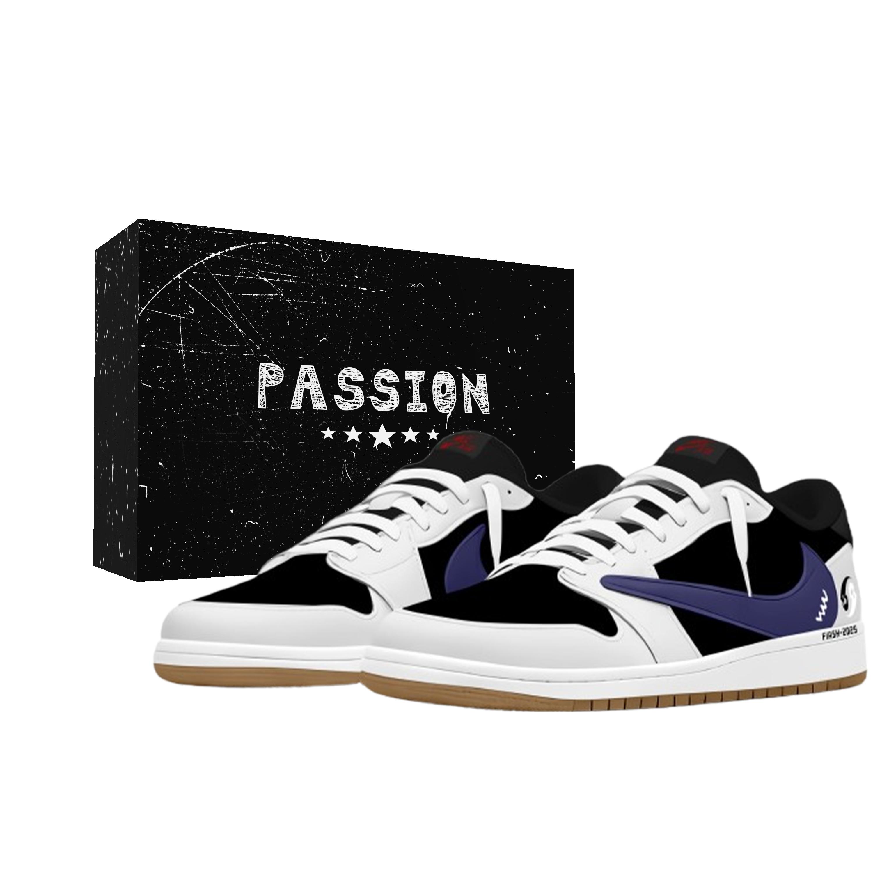 

Travis Scott x Jordan Air Jordan 1 Purple Charm Knockout Hook Box Abrasion Resistant Breathable DZ4137-700(Team1510-- 35.5
