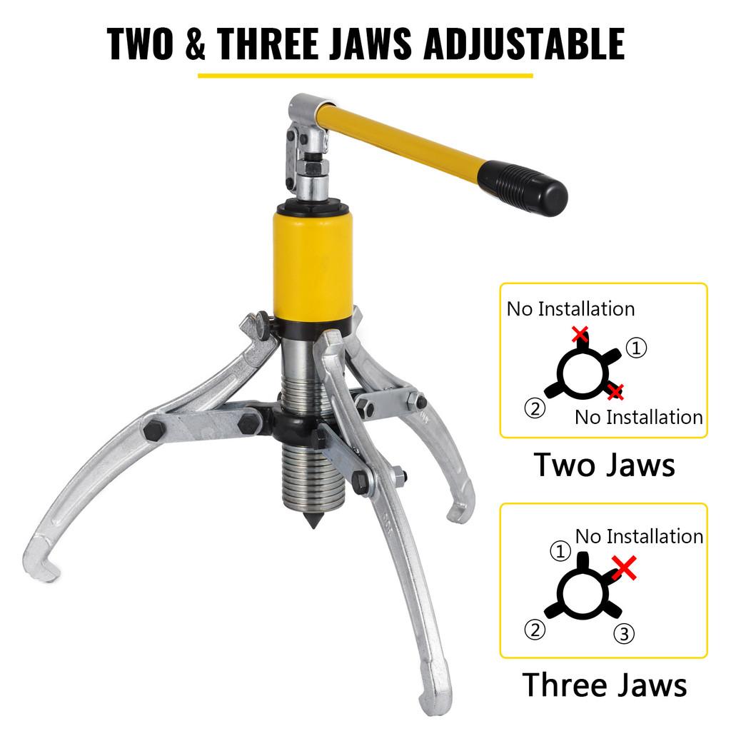 5/10/15 Ton Hydraulic Gear Puller Wheel Bearing Puller Garage Repair Shop Adjustable Separator Tools