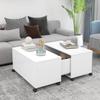 VidaXL Coffee Table White 75x75x38 Cm Chipboard.