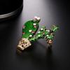 Delicate Stylish Cactus Design Oil Drop Alloy Brooch Wear Decoration Plant Pin