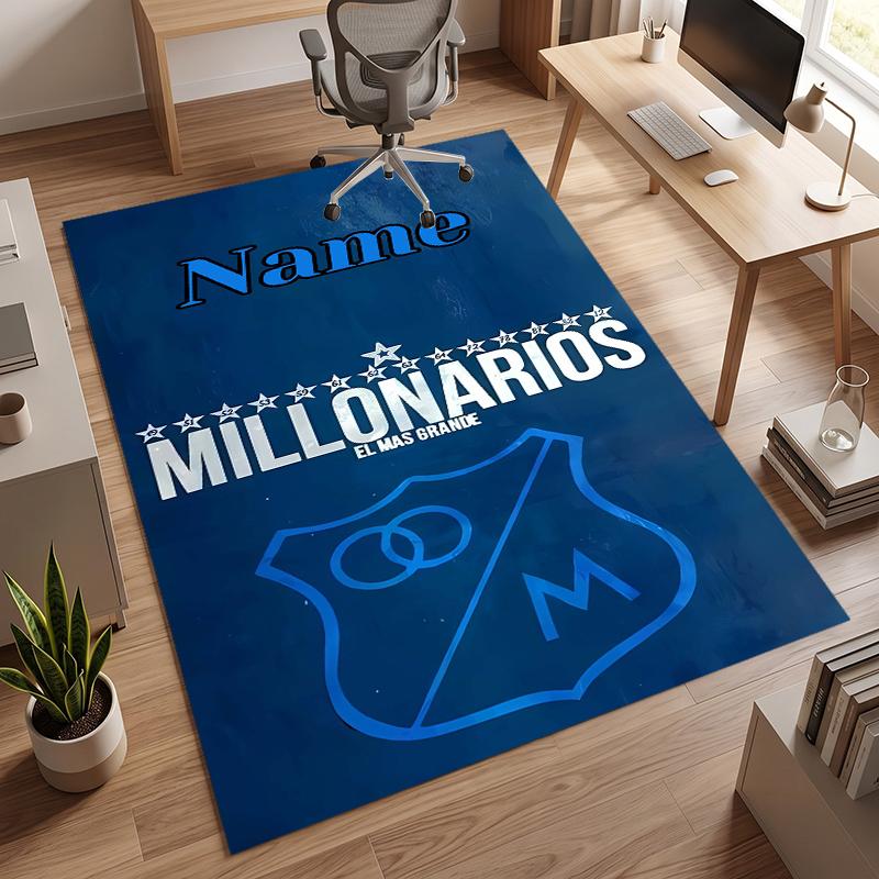 Millonarios FC (1) Personalized name Office Carpet Stylish Decor for Living Room Bedroom Kitchen