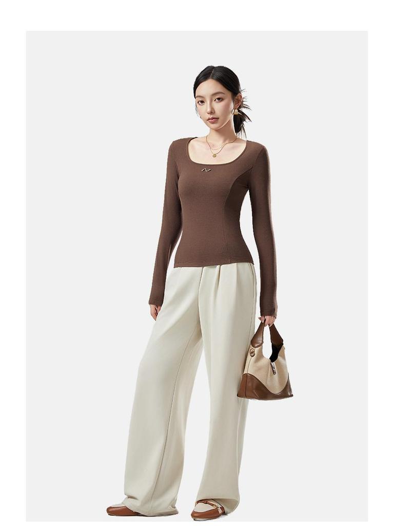 10A Antibacterial Women's Square Neck Thermal Base Layer – Autumn/Winter Slimming, High-Elastic, Fashion Underwear