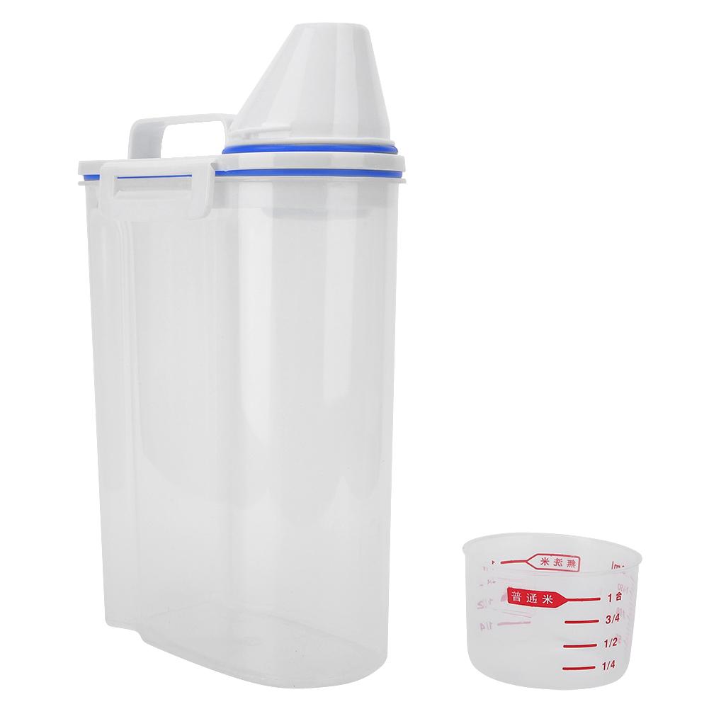 2Pcs Thick Plastic Insect Prevention Rice Box Moisture Proof Flour Storage Bin Food Container