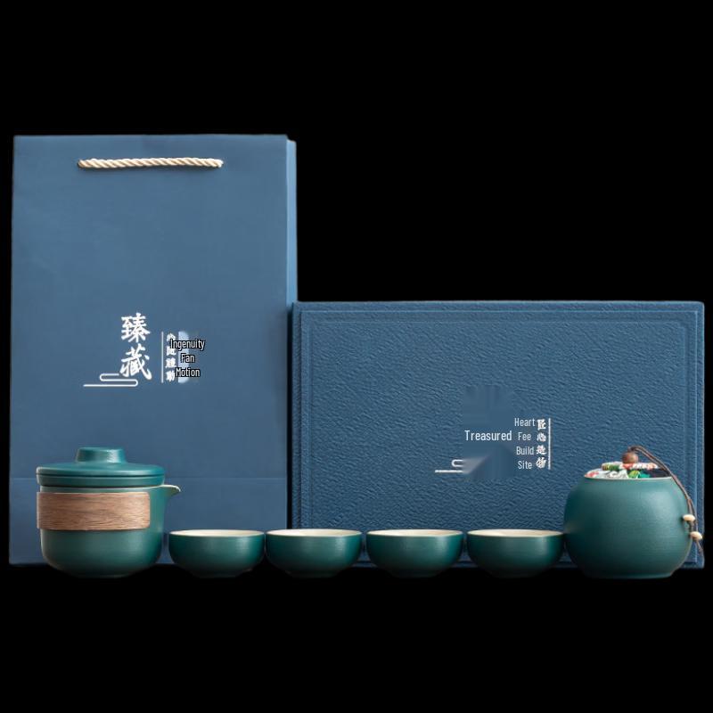 Coarse Pottery Travel Tea Set