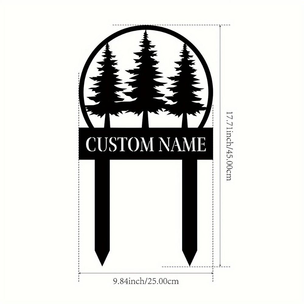 

Metal Pine Tree Garden Stakes Outdoor Lawn Patio Decor Easy Install Yard Accent TYDZ003026