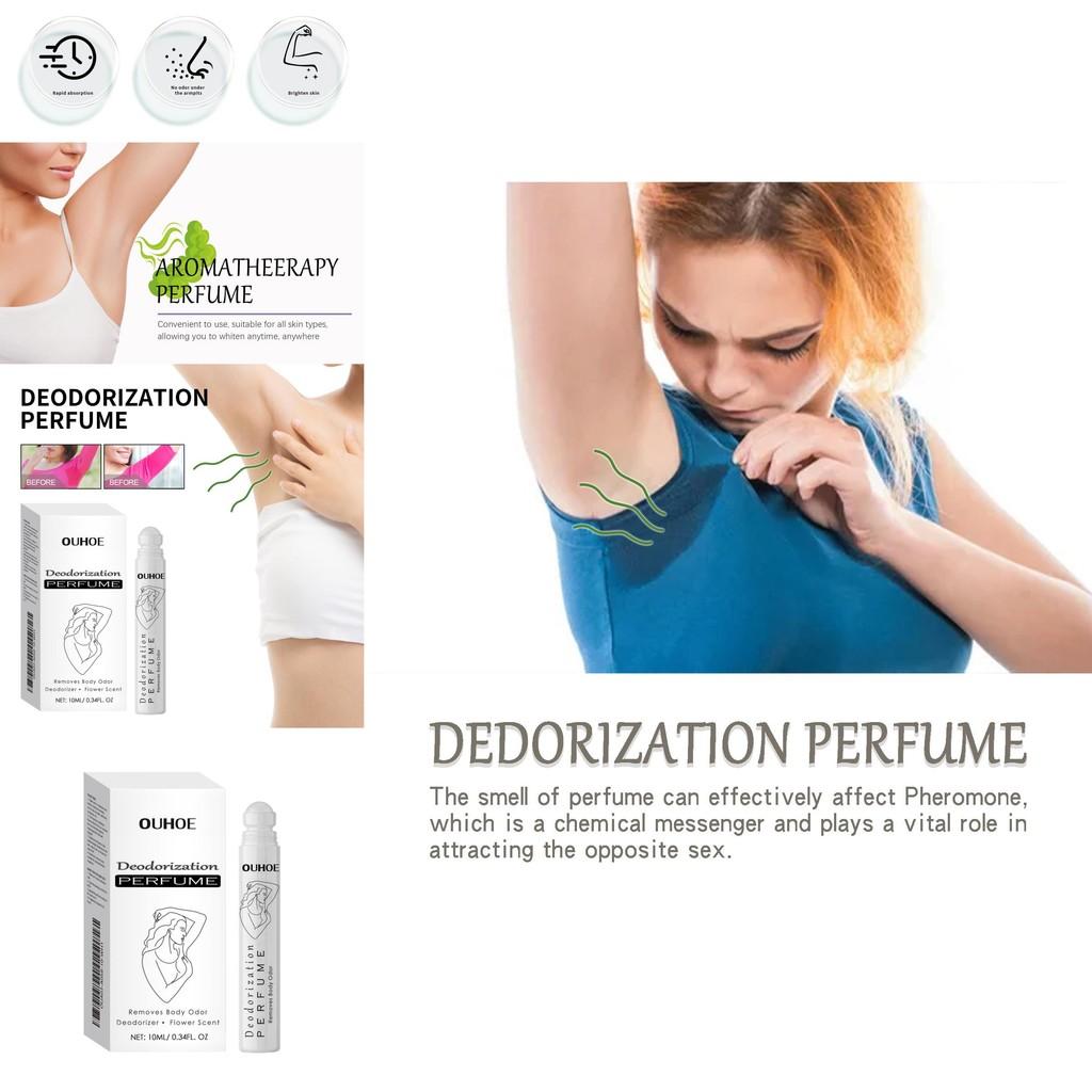 Ouhoe Refreshing Deodorant Roll-on Perfume For Underarm Odor Control With Natural Fragrance
