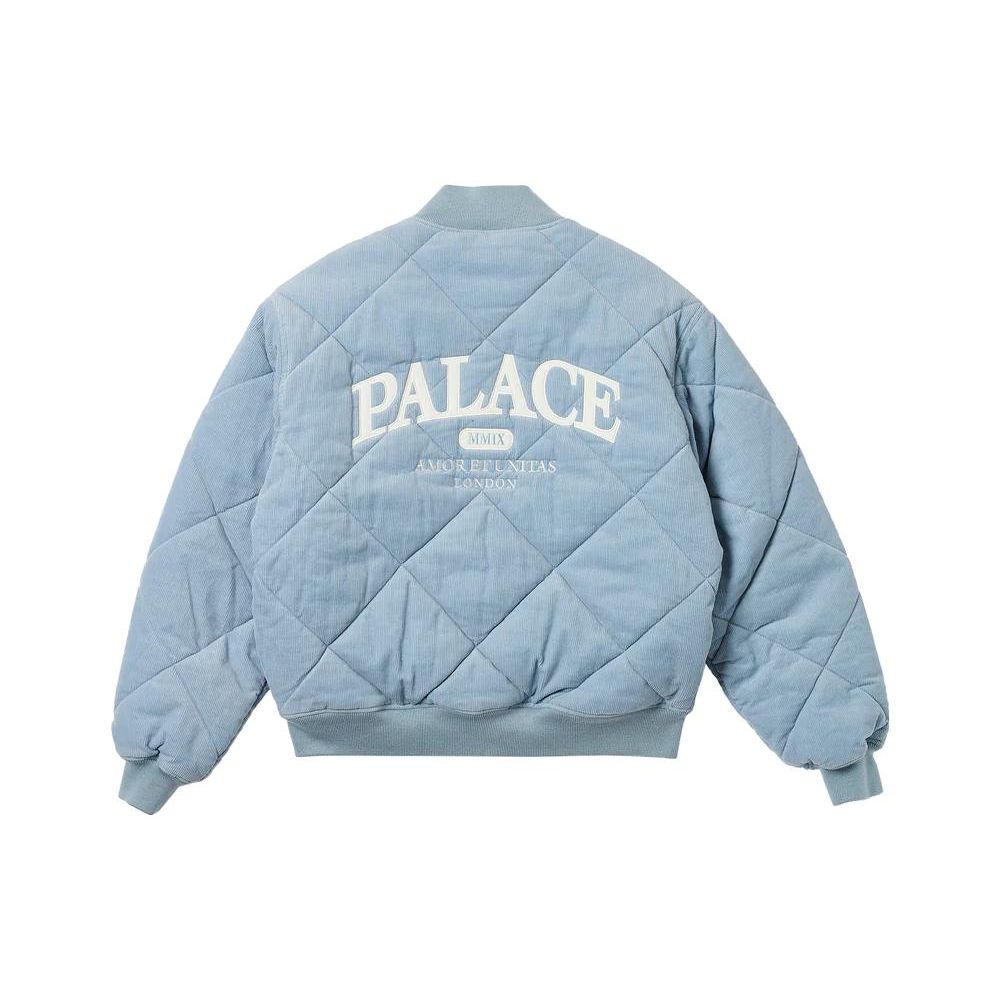 Palace Quilted Jacket Chill Blue Men Outerwear P25JK094