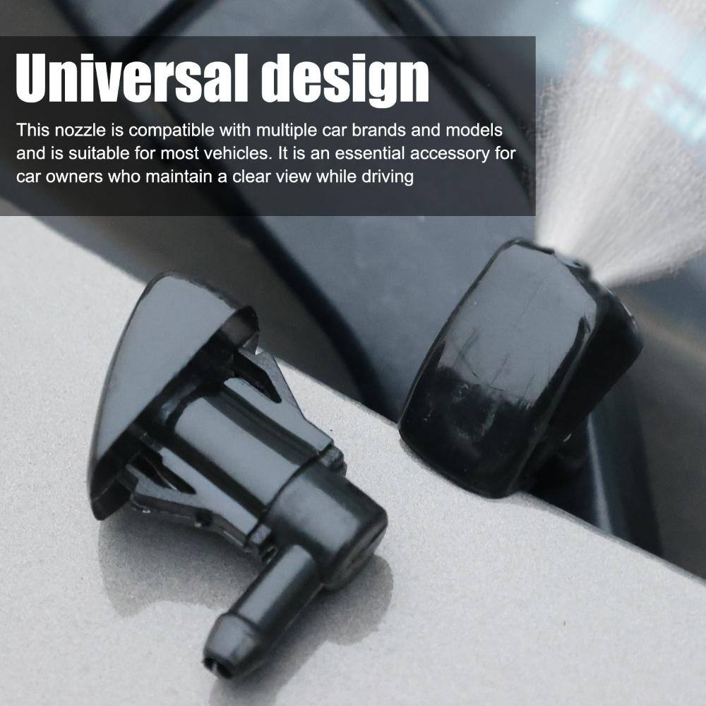 2pcs New Car Windshield Wiper Washer Spray Nozzle for Most Car Models Auto 3 Holes Windshield Washer Nozzles Wiper Water Spray Jet