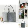 Fashionable Gray Felt Shopping Bag With Sturdy Construction And Chic Look