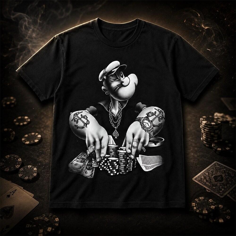 Michael Jackson Popeyes Poker Pimp Shirt S разноцветный