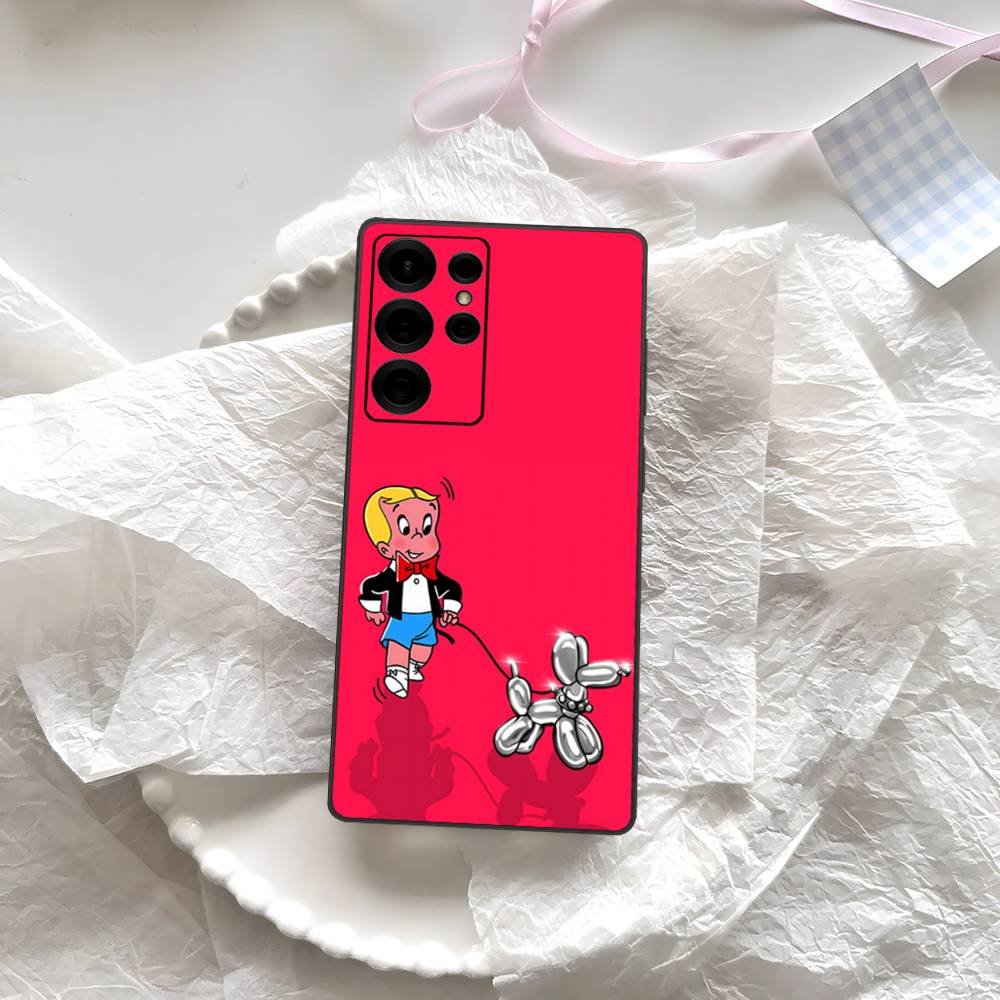 Cartoon Richie Rich Phone Case For Samsung S 24 Fe 25 Ultra Plus 20 Lite 21 30 22 23 24 22 Ultra 5G Fundas