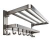 Foldable Bathroom Towel Rack Suction Cup Wall Mount Towel Holder Bathroom Storage Rack  Home