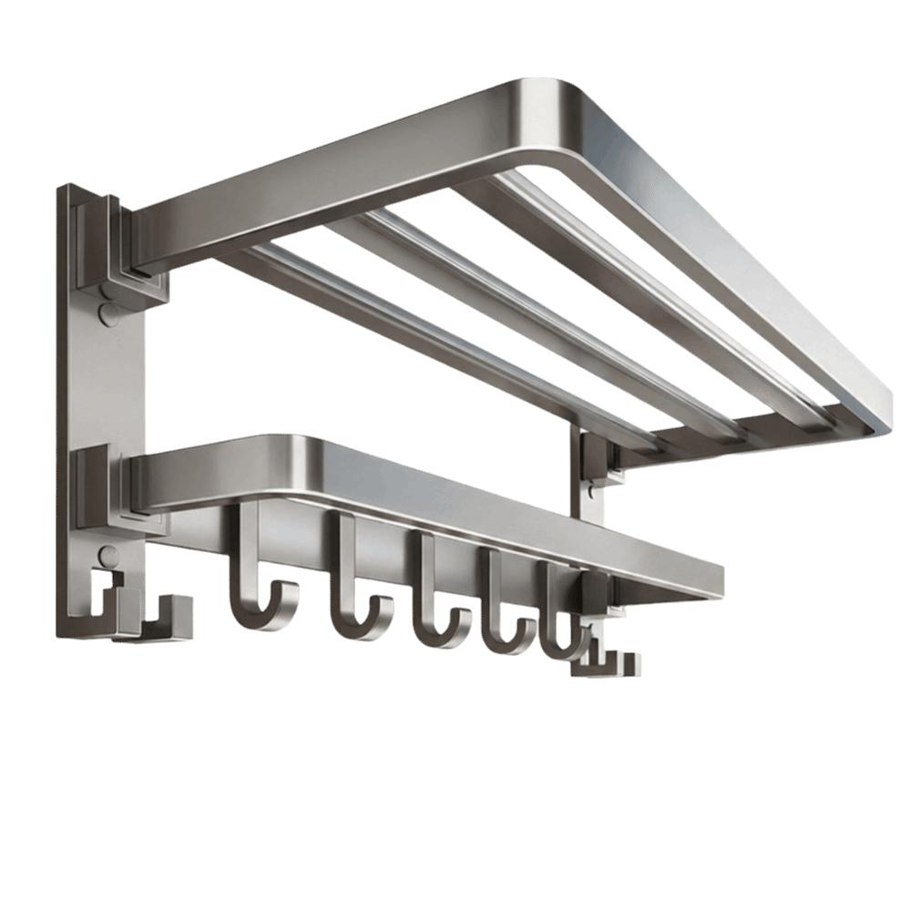 Foldable Bathroom Towel Rack Suction Cup Wall Mount Towel Holder Bathroom Storage Rack  Home