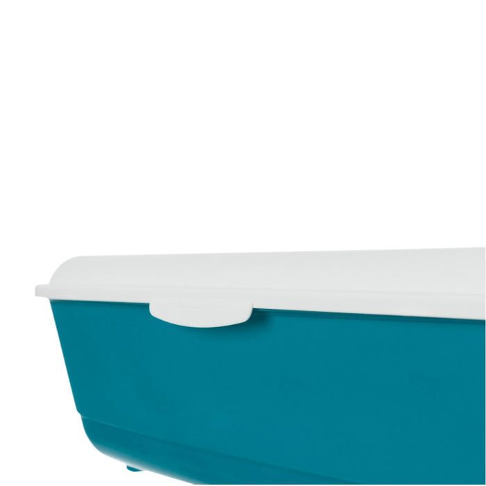 Bac à litière gris foncé avec rebord 37 x 47 x 15 cm pour chats - Trixie