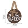 T02C!Wooden Welcome Hanging Plate Ornament Door Decoration Prop Garden Door Hanging Plate Pendent Decor Farmhous