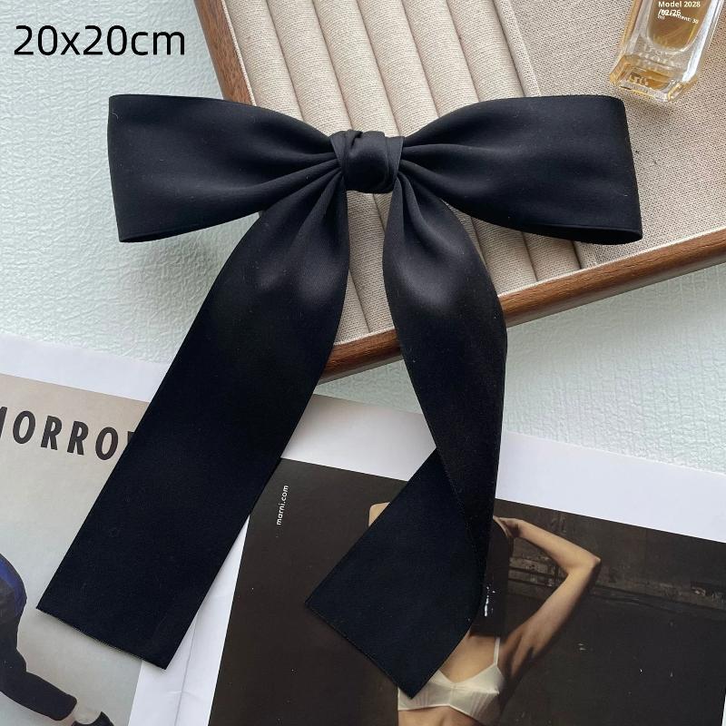 Black Bow Brooch With Ribbon And Safety Pin Simple Corsage Women'S Clothing Accessories Fashion Jewelry