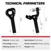 Car Modification Trailer Hook Arm Tiger Head Rogue Hook Adapter Trailer Square Mouth Seat Towing Hook Battle Axe Hook Rear of Th