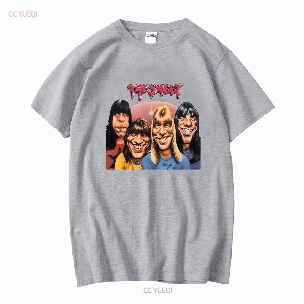 Cotton T Shirt The Sweet Fanny Adams Album Brian Connolly Steve Priest Vintage Washed Top For Everyday Wear Stretched Slightly