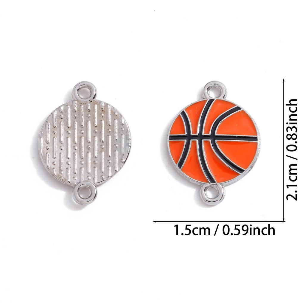 Pendentif rétro double pendant en forme de ballons de sport, accessoire de bijouterie en alliage