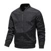 Men's Casual Loose Zipper Jacket, Men's Printed Baseball Jacket, Long-sleeved Coat