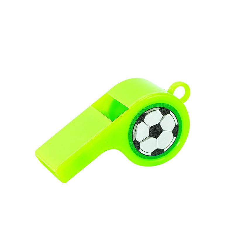 Colorful Soccer Pattern Plastic Whistle - Perfect for Sports Events, Cheering, and Gifts