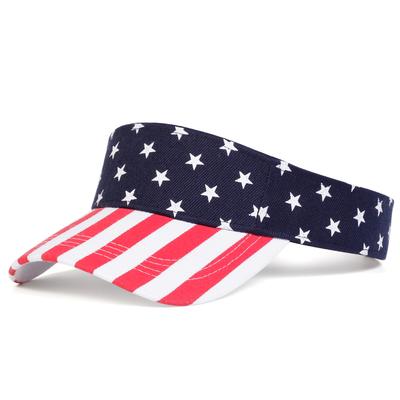 Unisex American Flag Print Adjustable Sunshade Empty Cap Golf Baseball Hat Spring Summer Outdoor Leisure Hats Travel Accessories for Women Men