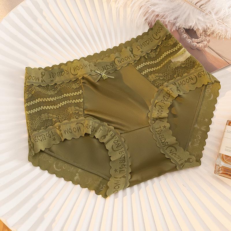 

Новые дышащие кружевные шелковые хлопковые трусики средней посадки: Антибактериальное, Бесшовное, Женское нижнее белье M