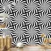 Hippie Wallpaper Background Graphite and White for Living Room and Bedroom 50x1000