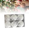 6 Pcs Xmas Ball Ornaments Set Snow Scene Shatterproof Transparent Acrylic Clear Xmas Balls Hanging