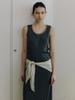 LOEUVRE Draped Sleeveless Maxi Dress Sw6Mo712-13