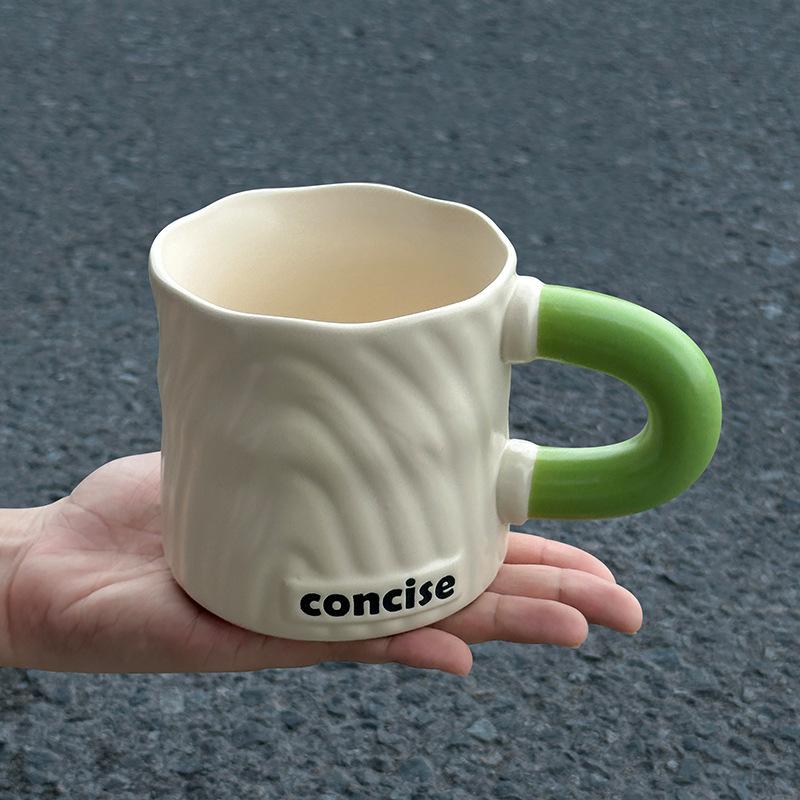 

Креативная английская кружка, сувенирная чашка, подарок на день рождения, чашка из керамики контрастных цветов для девочек, офисная чашка для воды, для домашнего использования 301-400ml