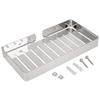 Stainless Steel Soap Holder Black Silver Gold Wall Mount Soap Tray Easy To Clean Round Corner Soap Drain Rack Home Dorm Hotel