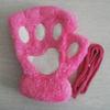 2026 Autumn Winter Kawaii Plush Cat Claw Paw Gloves Warm Soft Short Fingerless Fluffy Bear Mittens Costume Half Finger Gloves