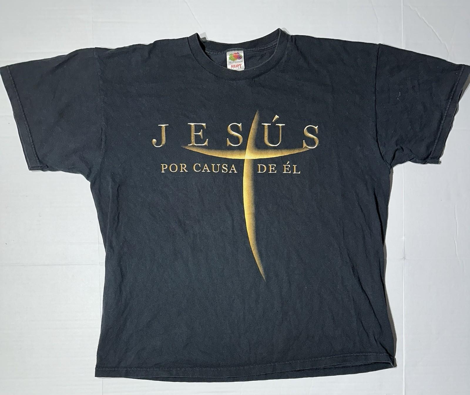 Jesus T Shirt Mens XL Black 2 Timothy 4:18 Spell Out Unisex T-Shirt XXL